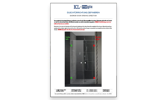 Shower door opening direction